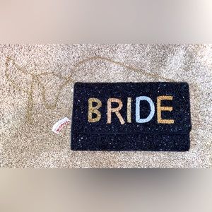 BRIDE sequin clutch style crossbody bag